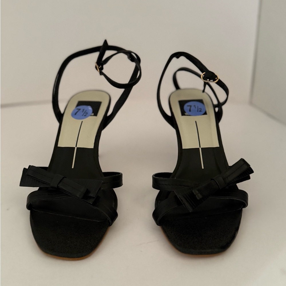 Dolce Vita Black Bow Ankle Strap Heels Women’s 7.5